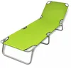 Image de Chaise Longue Pliable Acier Enduit De Poudre Vert Pomme