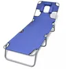 Image de Chaise Longue Avec Coussin De TÃªte Acier Enduit De Poudre Bleu