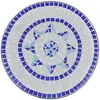 Image de Chaises d'extérieur VidaXL  Table d'appoint d'extérieur  Mosaïque Bleu et Blanc 60 cm P31600674