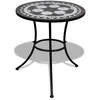 Image de Table De Bistro Noir Et Blanc 60 Cm MosaÃ¯que