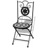 Image de Chaises Pliables De Bistro 2 Pcs CÃ©ramique Noir Et Blanc