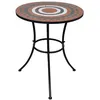 Image de vidaXL Table de bistro Terre cuite et blanc 60 cm MosaÃ¯que