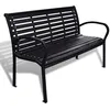 Image de Vidaxl Banc De Jardin 125 Cm Acier Et Wpc Noir