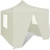Image de Vidaxl Tente Pliable Avec 4 Parois CrÃ¨me 3 X 3 M