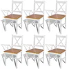 Image de Chaises de Salle Ã  Manger Design Ergonomique & Finition Facile Ã  Nettoyer 6 pcs Pin Massif