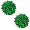 Image de vidaXL Ensemble de 2 boules de buis artificiel avec lavande 30 cm