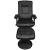 Image de Fauteuils VidaXL  Fauteuil  TV avec repose-pied Noir Similicuir P31600179