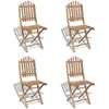 Image de Vidaxl Chaises Pliables D'extÃ©rieur Bambou 4 Pcs