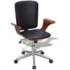 Image de Vidaxl Chaise De Bureau Bois CourbÃ© Avec Tapisserie En Similicuir