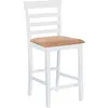 Image de vidaXL Chaises de bar lot de 2 blanc tissu