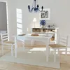 Image de vidaXL Chaises de salle Ã  manger 2 pcs Blanc HÃ©vÃ©a solide et velours