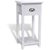 Image de Table De Nuit Moderne Avec 1 Tiroir Ã Fermeture Douce Blanche