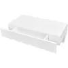 Image de vidaXL ÃtagÃ¨re murale avec 1 tiroir MDF Blanc Rangement de livres