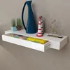 Image de ÃtagÃ¨re Murale Avec 1 Tiroir Mdf Blanc Rangement De Livres