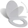 Image de vidaXL Abattant WC Ã  fermeture en douceur Blanc Ovale