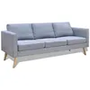Image de CanapÃ© Ã 3 Places Tissu Gris Clair