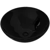 Image de vidaXL Bassin d'Ã©vier rond cÃ©ramique Noir pour salle de bain