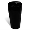 Image de Vasque Ã  trou de trop-plein/robinet cÃ©ramique Noir pour salle de bain