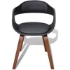 Image de Chaises De Salle Ã Manger 4 Pcs Noir Bois CourbÃ© Et Similicuir