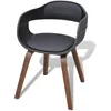 Image de Chaises De Salle Ã Manger 6 Pcs Noir Bois CourbÃ© Et Similicuir