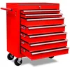 Image de Chariot Ã   outils de l'atelier rouge avec 7 tiroirs