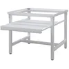 Image de vidaXL Socle pour machine Ã  laver avec Ã©tagÃ¨re coulissante Blanc