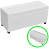 Image de vidaXL Pouf de rangement Cuir synthÃ©tique Blanc
