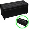 Image de vidaXL Pouf de rangement Cuir synthÃ©tique Noir