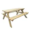 Image de Tables à manger de jardin VidaXL  Table de pique-nique  150 x 135 x 71,5 cm Bois vert P31600721