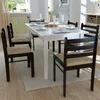 Image de vidaXL Chaises Ã  manger lot de 6 marron bois solide et velours