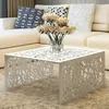 Image de vidaXL Table basse argentÃ©e Design gÃ©omÃ©trique Aluminium