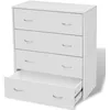 Image de Buffet avec 4 tiroirs lot 1 bois contreplaquÃ© Blanc 60x30,5x71 cm Murale