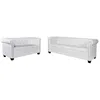 Image de vidaXL CanapÃ© Chesterfield Ã  2 places et Ã  3 places blanc