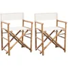 Image de Vidaxl Chaise Pliable 2 Pcs Bambou Et Toile