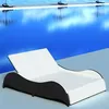 Image de Vidaxl Chaise Longue Double Avec Coussin RÃ©sine TressÃ©e Noir