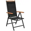 Image de Salons de jardin VidaXL  Chaises d'extérieur  Lot de 4 Aluminium et Textilène Noir P31599783