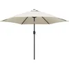 Image de Parasol En Porte-Ã-Faux Avec Led 3 M Blanc Sable - Blanc