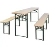 Image de Vidaxl Table De Brasserie Pliable Avec 2 Bancs 220 Cm Bois De Sapin