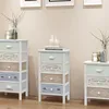 Image de vidaXL Armoire de rangement en style franÃ§ais 4 tiroirs Bois