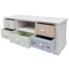 Image de Meubles TV VidaXL  Meuble TV  en bois style français blanc avec 5 tiroirs P31599773