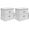 Image de Table De Chevet 2 Pcs Blanc
