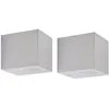 Image de Applique Murale D'extÃ©rieur En Forme De Cube 2 Pcs