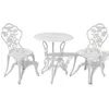 Image de Vidaxl Jeu De Bistro 3 Pcs Aluminium CoulÃ© Blanc