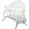 Image de Vidaxl Banc De Jardin 100 Cm Aluminium CoulÃ© Blanc
