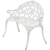 Image de Salons de jardin VidaXL  Banc de jardin  Aluminium coulé Blanc 100 cm P31600816