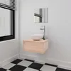 Image de VidaXL Meuble de salle de bain 4 pcs avec lavabo et robinet Beige