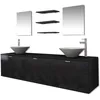 Image de VidaXL Dix piÃ¨ces pour salle de bains avec lavabo et robinet noir