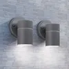 Image de Applique Murale D'extÃ©rieur 2 Pcs Acier Inoxydable Vers Le Bas