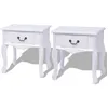 Image de vidaXL Table de chevet 2 pcs MDF Blanc