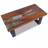 Image de Table Basse Teck RÃ©sine 100 X 50 Cm